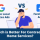 Google or Facebook for Contractor Home Services